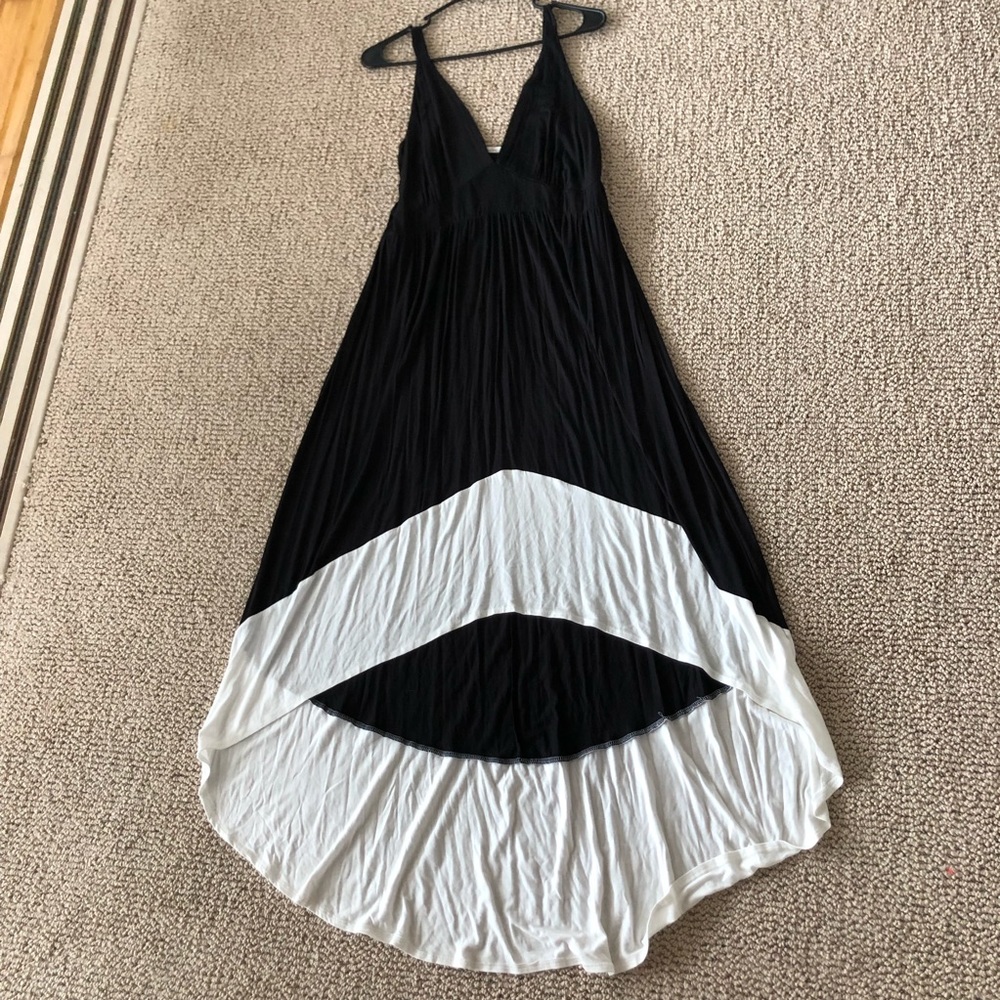 Beautiful Long Black and White Dress
